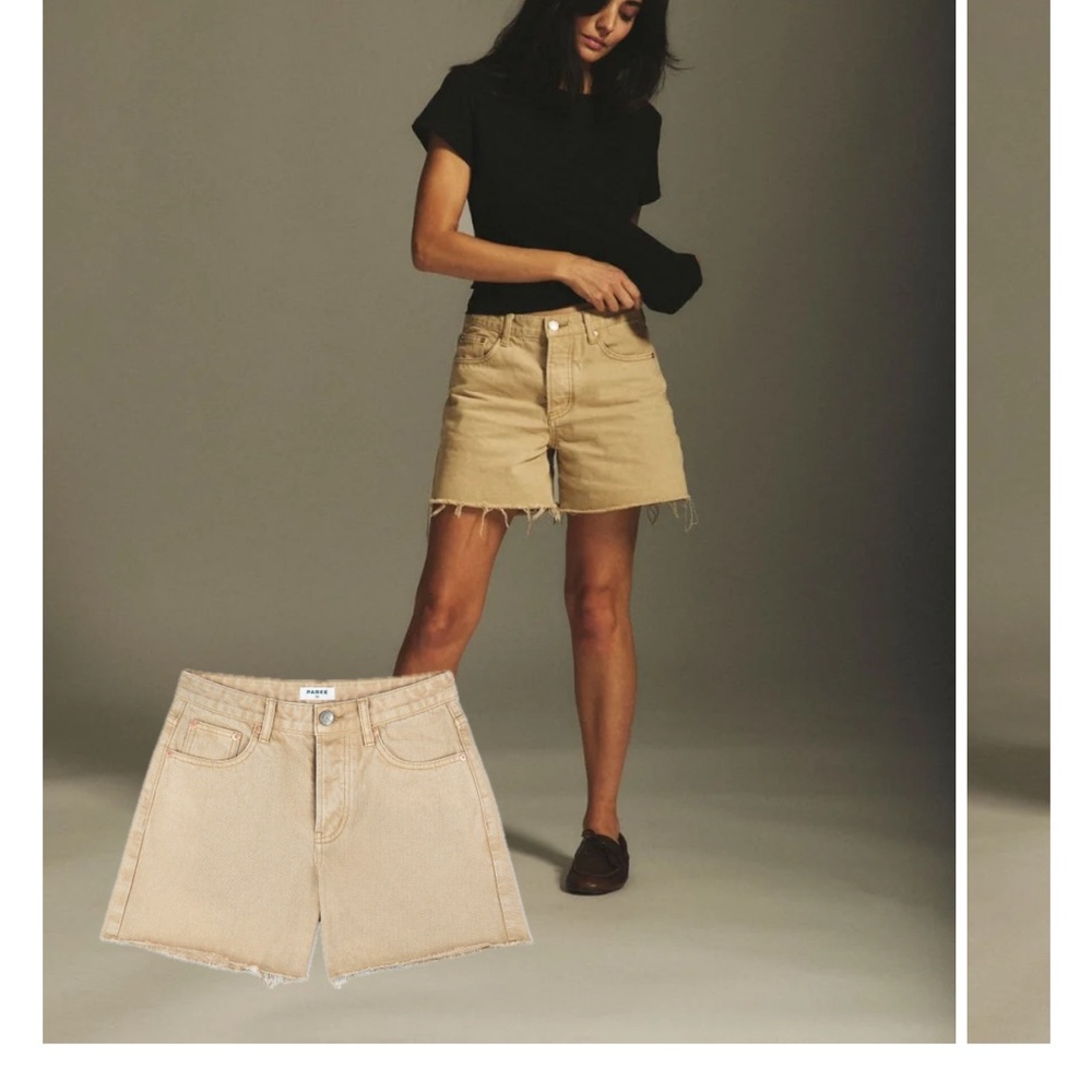 Parke Tan Jean Shorts NWT